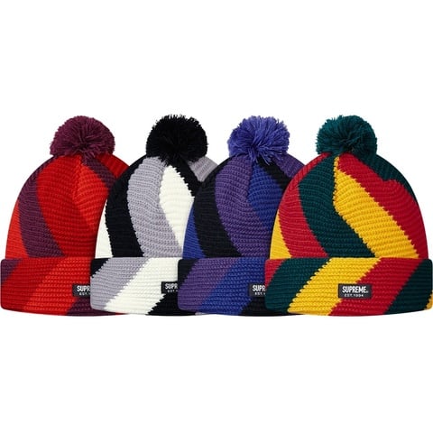 Supreme Diagonal Stripe Beanie