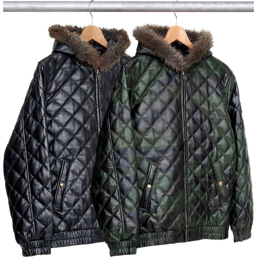 ジャケット・アウター supreme Quilted Leather Hooded Jacket Quilted Leather Hooded Jacket - fall/winter 2013 - Supreme