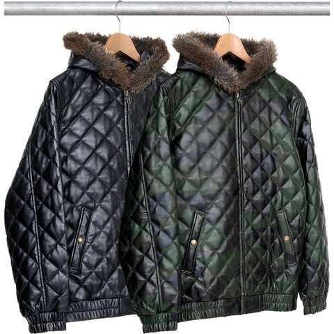 ジャケット・アウター supreme Quilted Leather Hooded Jacket 9d37cb2f103b418ea357f899ec487b