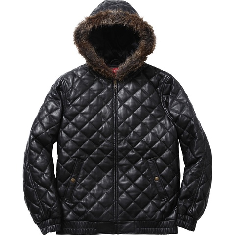 Quilted Leather Hooded Jacket - fall/winter 2013 - Supreme