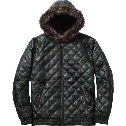 Supreme Quilted Leather Hooded Jacket - Colorway