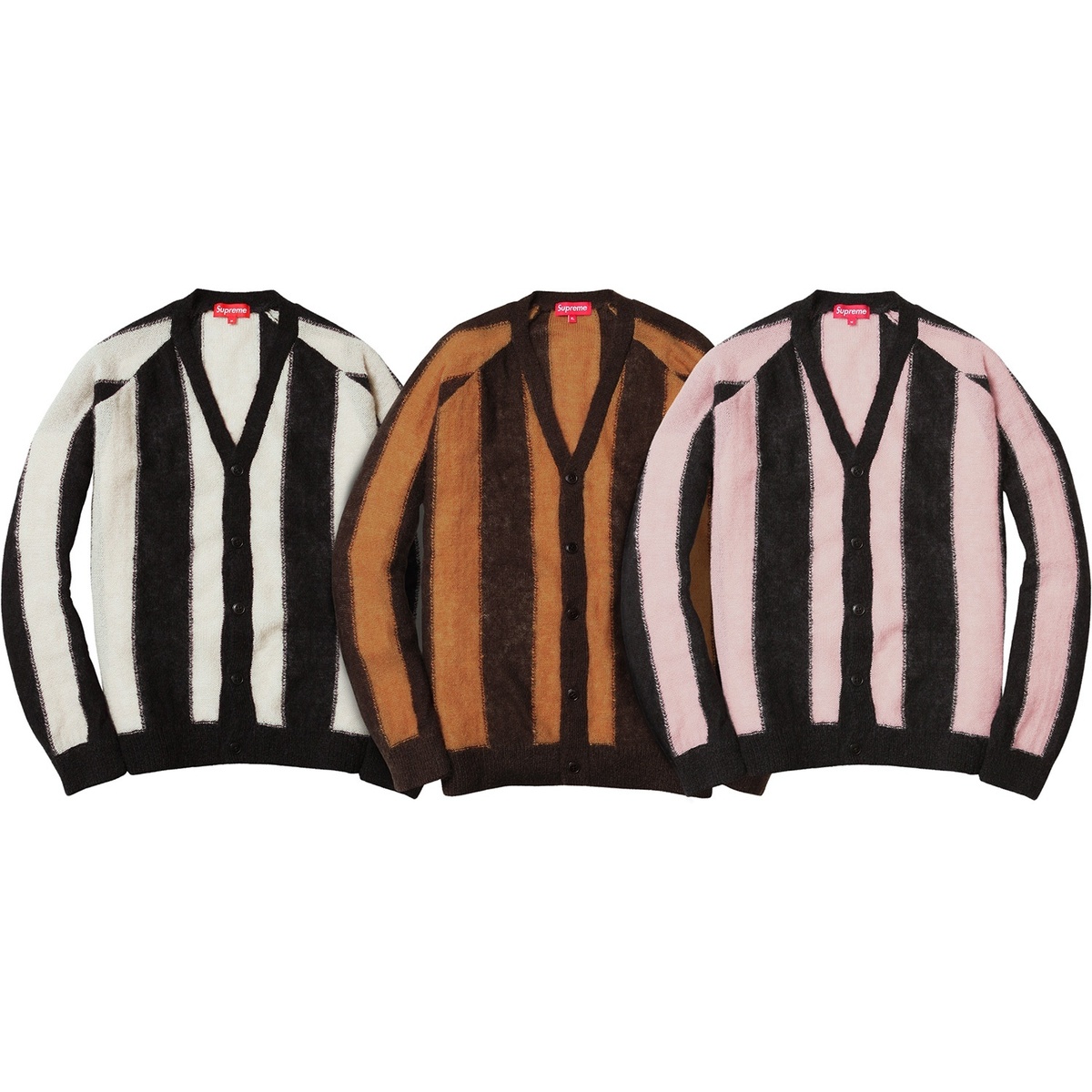 トップス Supreme Striped Mohair Cardigan S 09b75bfaf9c646f99a25b51563e48b
