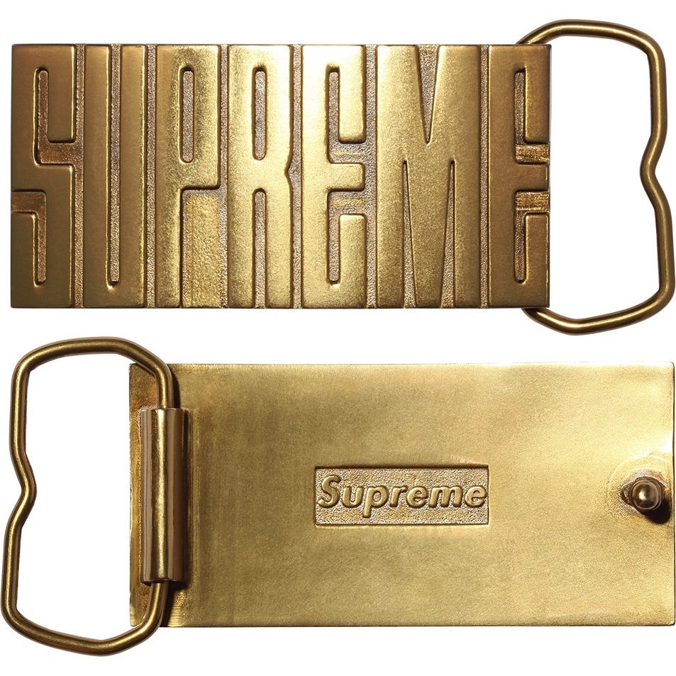 バ*ル様 SUPREME 14AW Brass Belt Buckle 165daa428dea47729929b356dda88e
