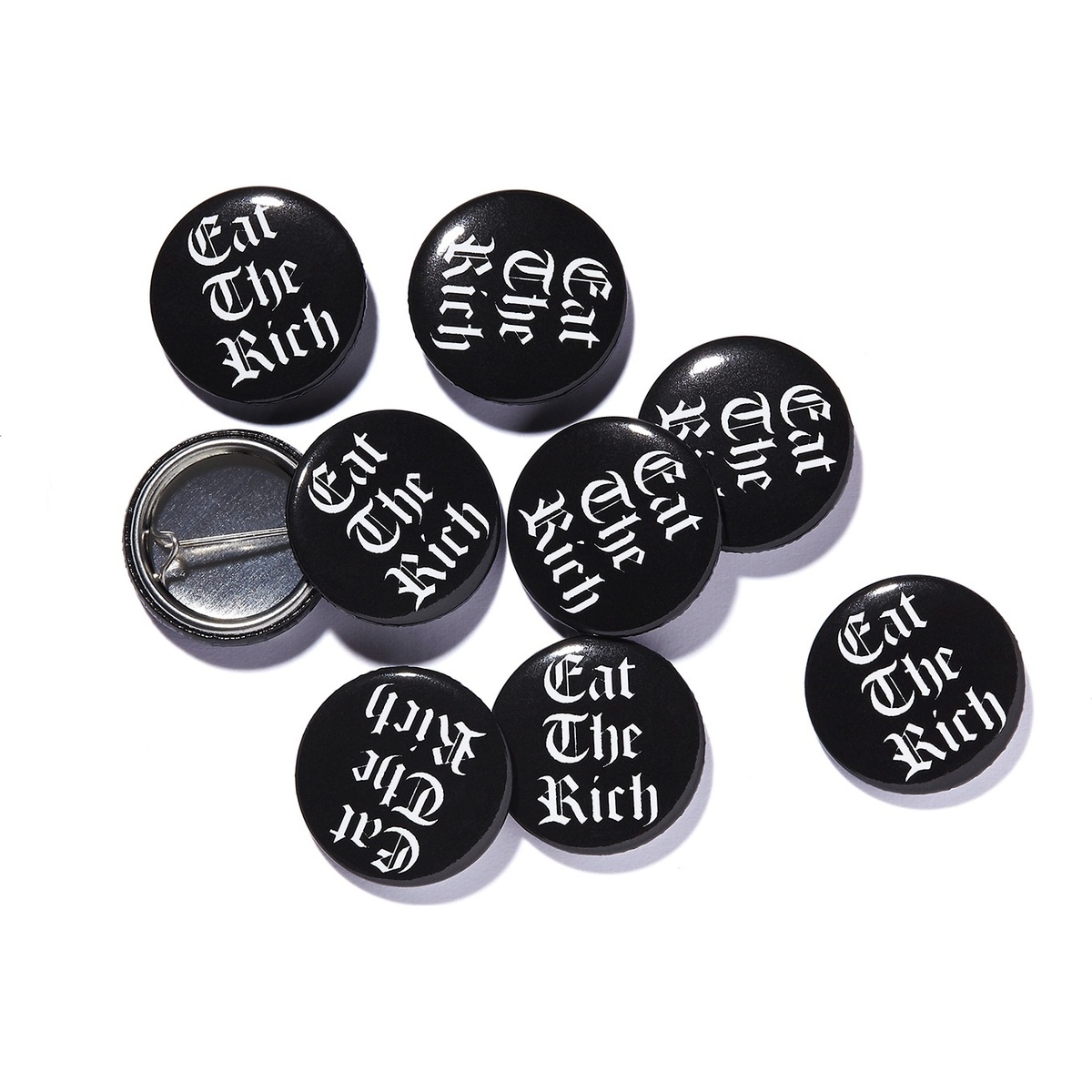 Supreme Eat The Rich Button (fall/winter 2014)
