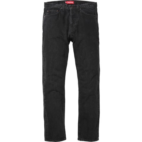 Supreme Stone Washed Black Slim Jean
