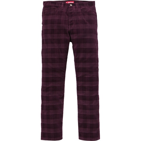 Supreme Plaid Cord 5-Pocket Pant - Colorway
