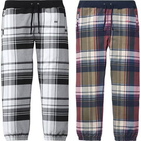 Supreme Plaid Sweatpant