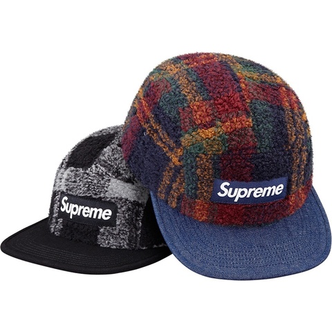 Supreme Plaid Fleece Camp Cap