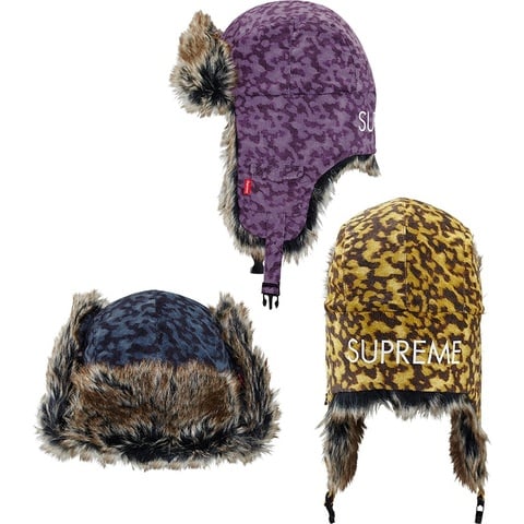 帽子 SUPREME liberty leopard cord trooper a479d01c85594eada6675bc2276620