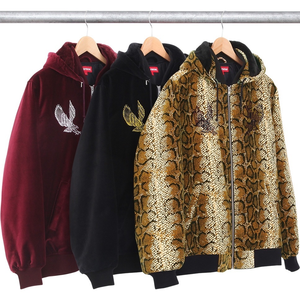 Supreme Velvet Hooded Bomber (fall/winter 2014)