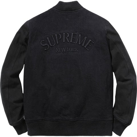 Denim Twill Varsity Jacket - fall/winter 2014 - Supreme