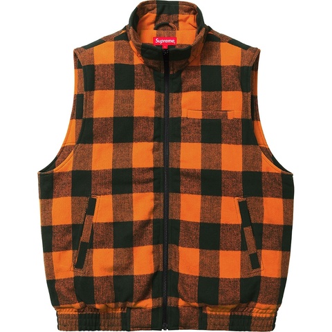 Supreme Buffalo Plaid Flannel Vest - Colorway