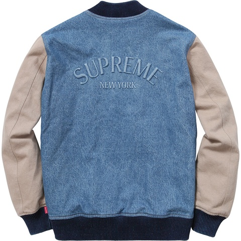 Denim Twill Varsity Jacket - fall/winter 2014 - Supreme
