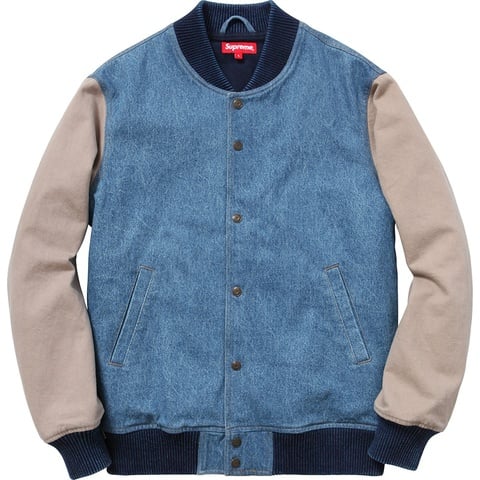 Denim Twill Varsity Jacket - fall/winter 2014 - Supreme