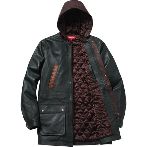 Hooded Leather Parka - fall/winter 2014 - Supreme