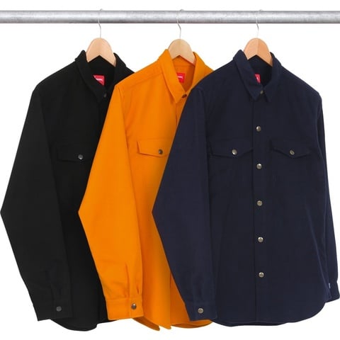 Supreme Moleskin Snap Front Work Shirt