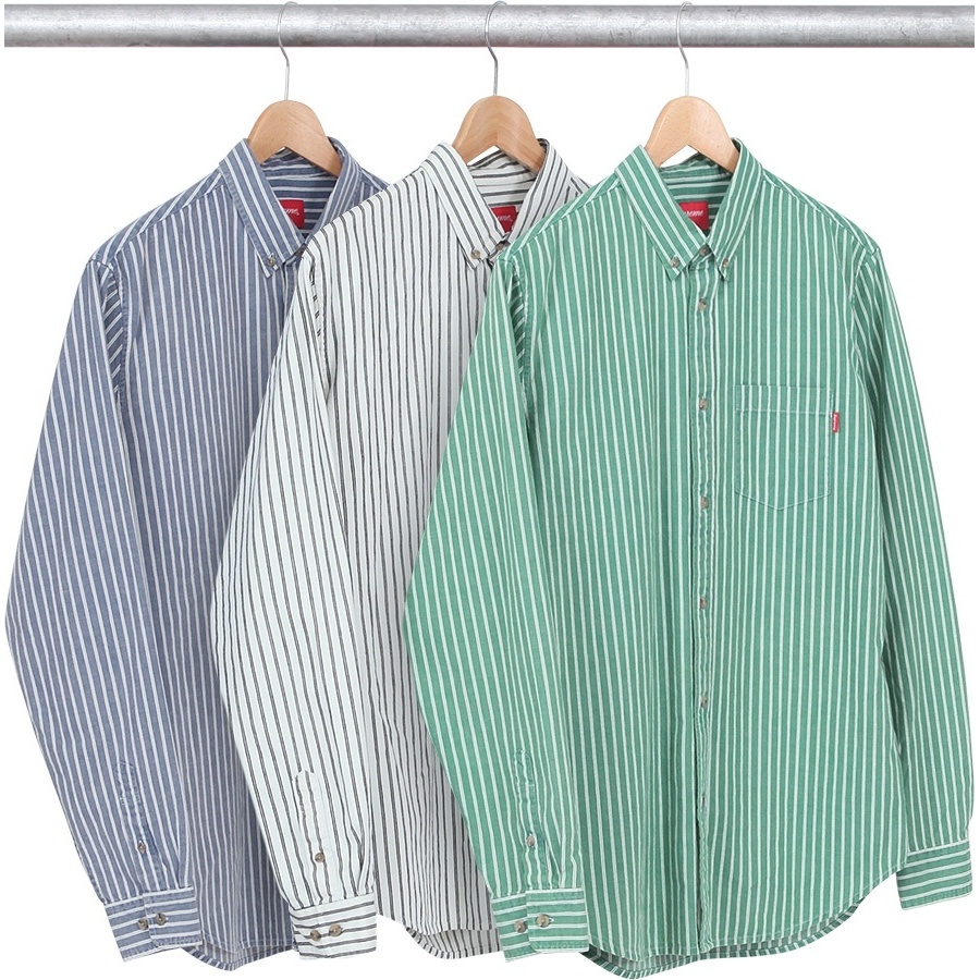 Supreme Striped Denim Twill Shirt (fall/winter 2014)
