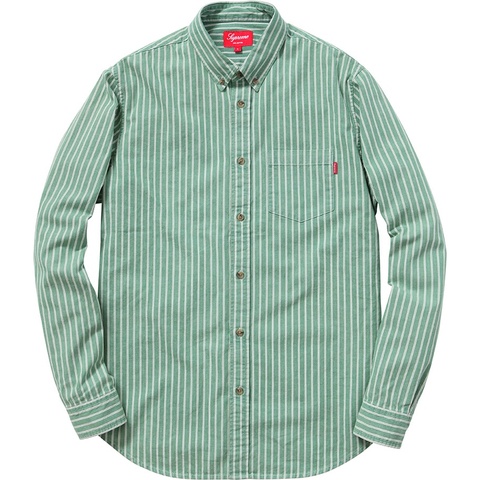 Supreme Striped Denim Twill Shirt - Colorway