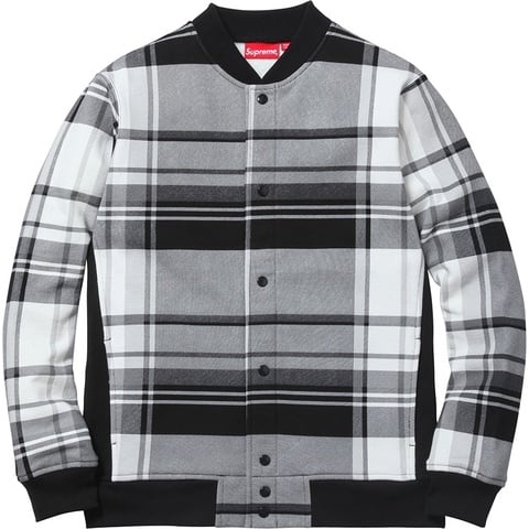 Supreme Plaid Snap Front Sweat