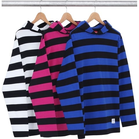 Supreme Hooded L/S Striped Tee