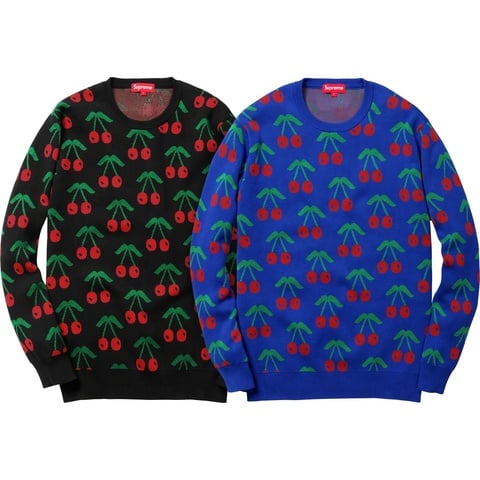 supreme 14aw cherry sweater チェリー柄セーター Cherries Sweater - fall/winter 2014 - Supreme
