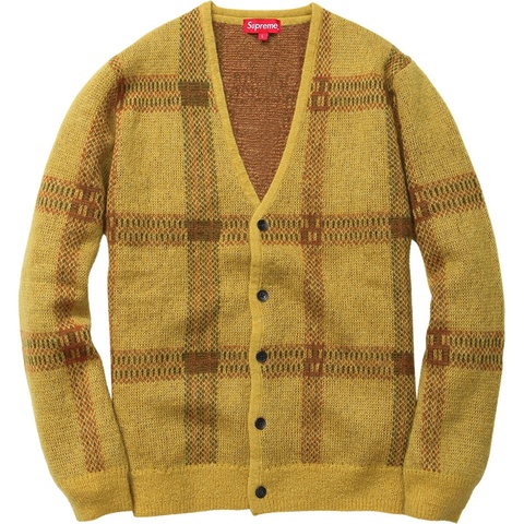supreme plaid mohair cardigan 14aw Sサイズ Plaid Mohair Cardigan - fall/winter 2014 - Supreme
