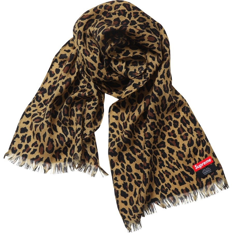 Supreme シュプリーム Leopard Scarf レオパードスカーフ ユニセックス ウール100％ Supreme Leopard Wool Scarf Leopard - FW15 - US