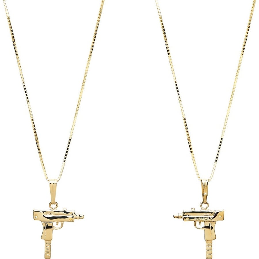 Supreme Uzi Gold Pendant (fall/winter 2015)