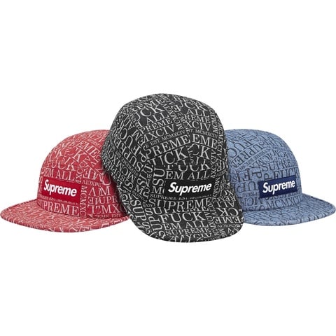 Supreme Fuck ‘Em All Denim Camp Cap