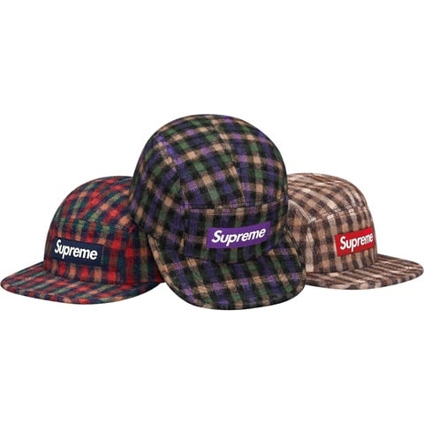 Supreme Wool Plaid Camp Cap