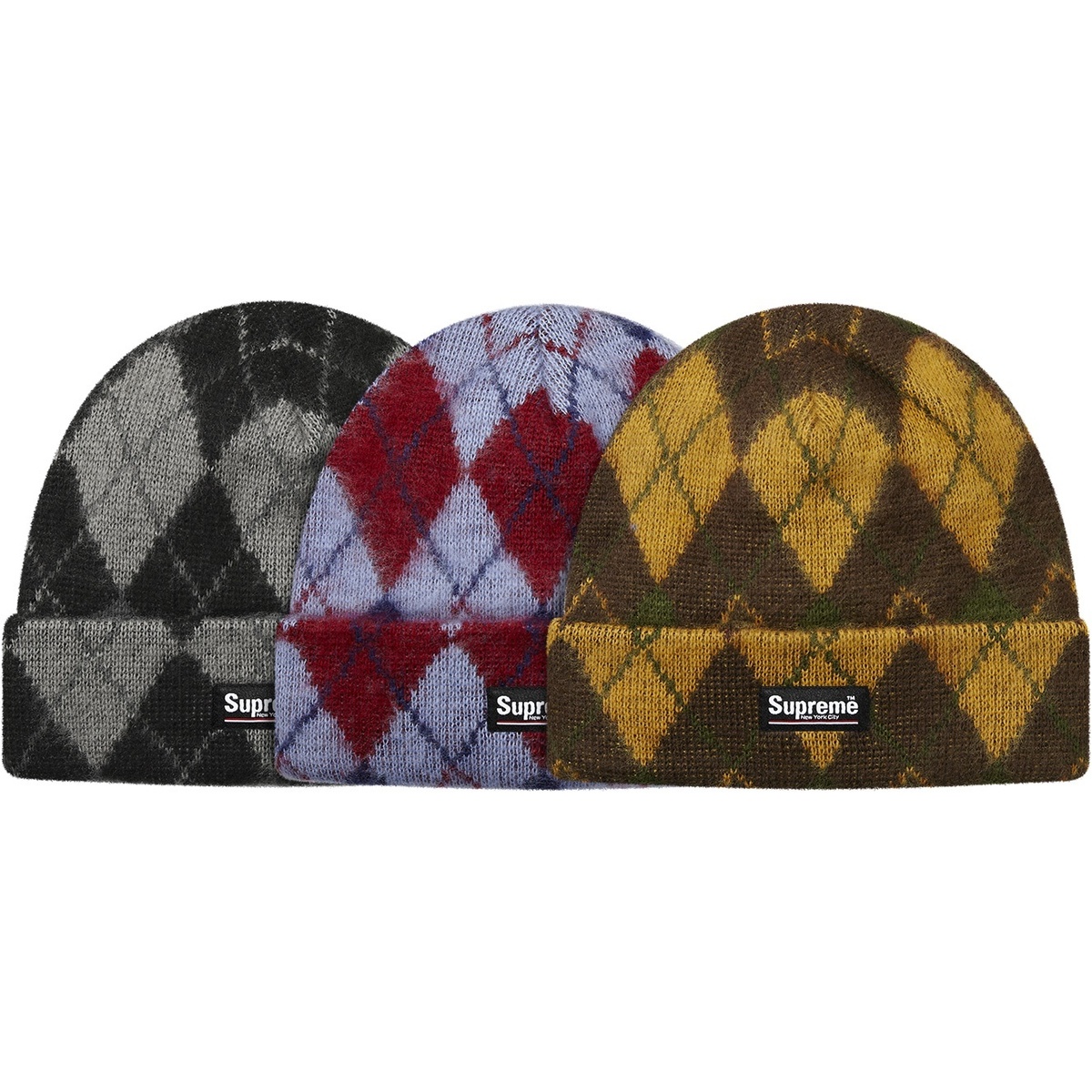 Supreme Argyle Mohair Beanie (fall/winter 2015)