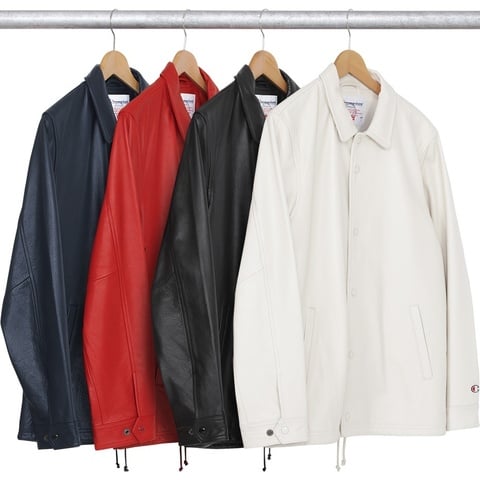 ジャケット・アウター Supreme Champion Leather Coaches Jacket Supreme Champion Leather Coaches Jacket Black メンズ - FW15 - JP