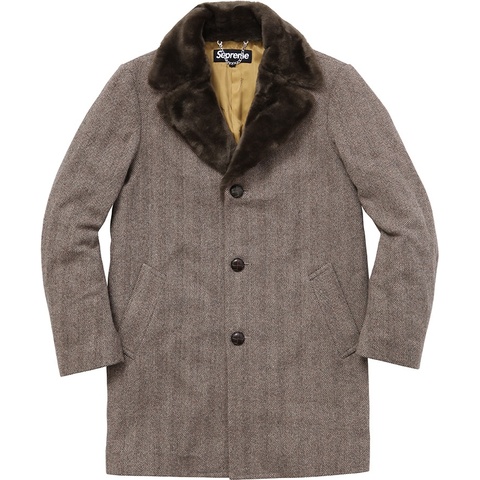 Fur Collar Tweed Coat - fall/winter 2015 - Supreme