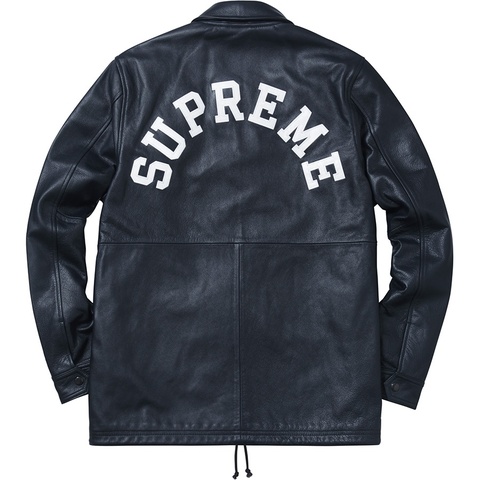 ジャケット・アウター Supreme Champion Leather Coaches Jacket Supreme Champion Leather Coaches Jacket Black メンズ - FW15 - JP