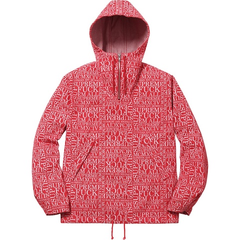 Fuck 'Em All Denim Hooded Pullover - Supreme