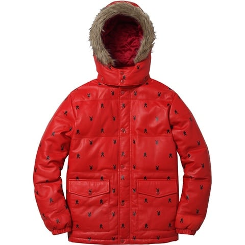 Supreme/Playboy© Leather Puffy Jacket - Supreme