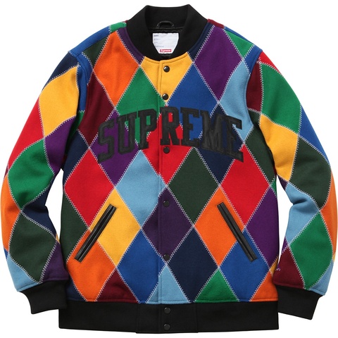 Supreme Harlequin Wool Varsity Jacket  - Colorway