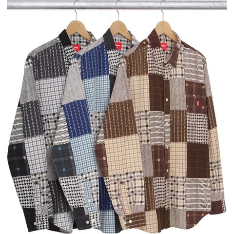 Supreme Printed Patchwork Flannel Shirt