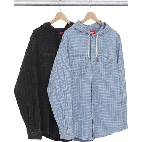 Supreme Hooded Denim Jacquard Shirt