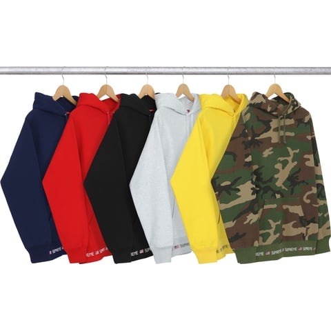 Supreme Logo Rib Hooded Sweatshirt
