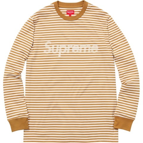Supreme Striped Logo L/S Top - Colorway