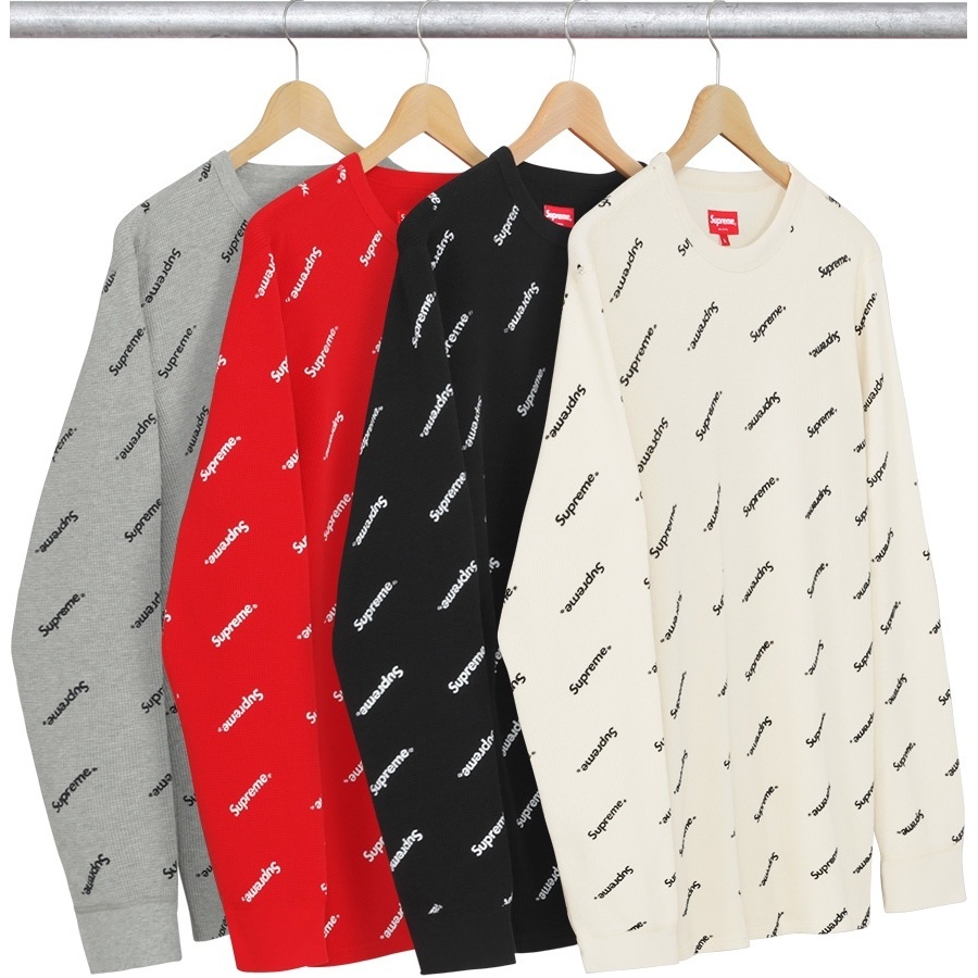 Supreme Logo Waffle Thermal (fall/winter 2015)