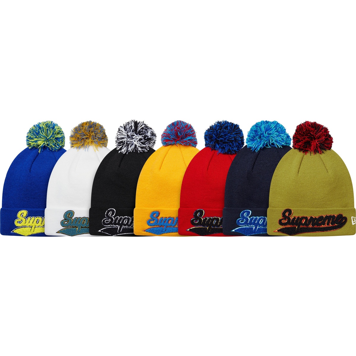 Supreme New Era® Chenille Script Beanie (fall/winter 2016)