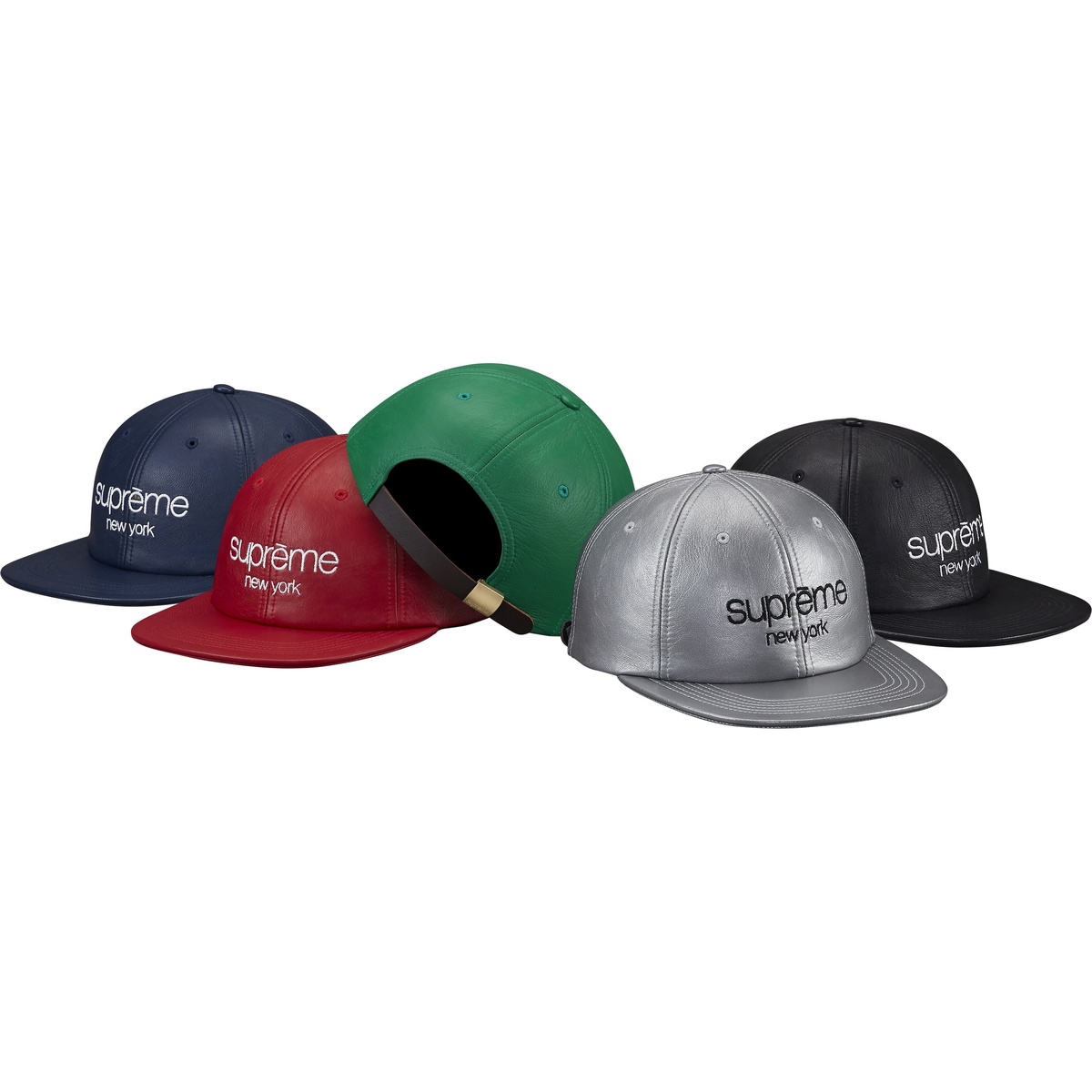 Supreme Leather Classic Logo 6-Panel (fall/winter 2016)