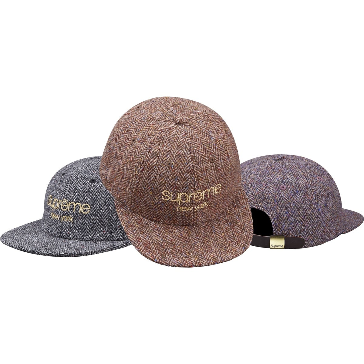 帽子 Supreme Wool Herringbone Classic Logo f396138b0523404a883e84ba9aad7f