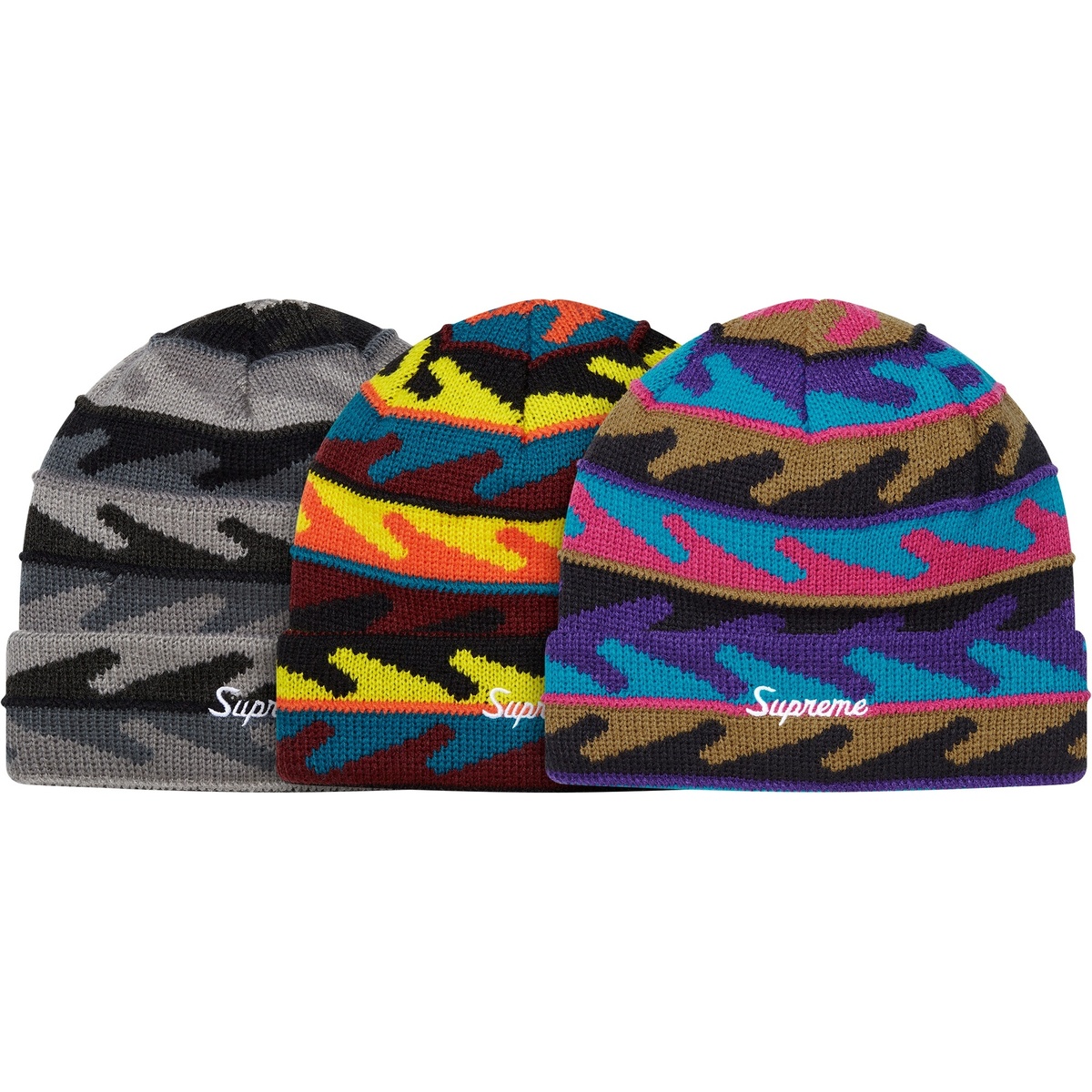 Supreme Wave Stripe Beanie (fall/winter 2016)