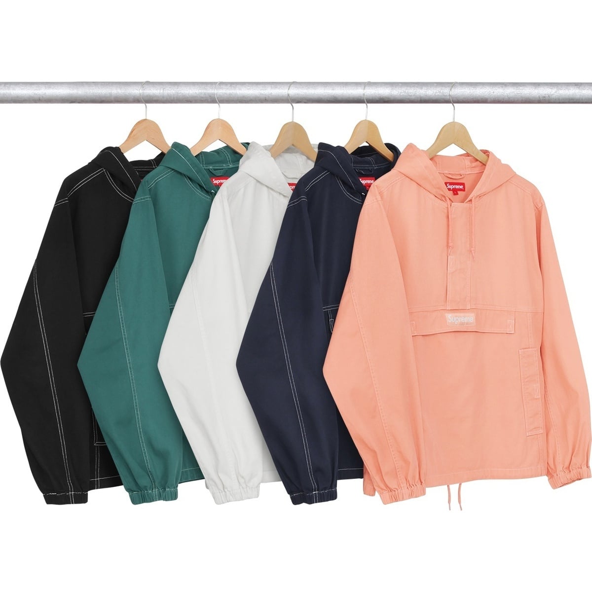Contrast Stitch Twill Pullover - SupremeCommunity