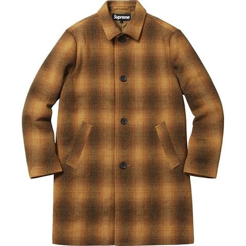 ジャケット・アウター Supreme Shadow Plaid Wool Overcoat Shadow Plaid Wool Overcoat - fall/winter 2016 - Supreme