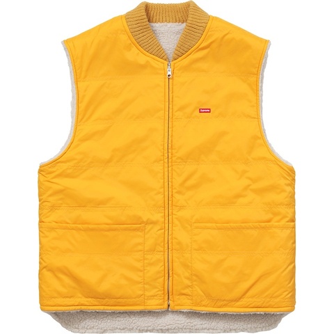 Sherpa Fleece Reversible Work Vest - Supreme