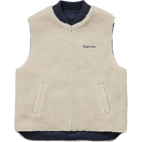 Sherpa Fleece Reversible Work Vest - Supreme